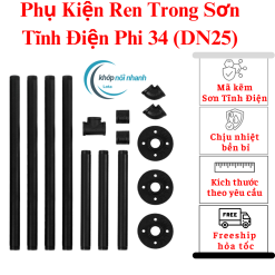 Ống Sắt Phi 34 Sơn Tĩnh Điện Màu Đen – Đa Dạng Kích Thước | Khớp Nối Nhanh LOTA