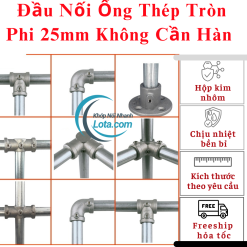 Khớp Nối Nhanh Lota 25mm - 25.4mm: Giải Pháp Kết Nối Hoàn Hảo Cho Ống Sắt Tròn Và Inox