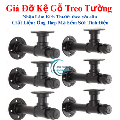 Giá Đỡ Kệ Gỗ Treo Tường Bằng Ống Thép Sơn Tĩnh Điện – Giải Pháp Nội Thất Độc Đáo Và Siêu Bền Lota SPP021